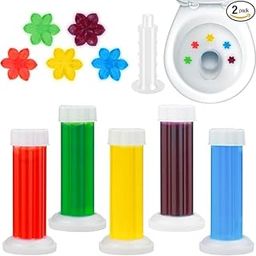 nicanor Toilet Cleaning Gel Flower Bathroom Cleaner Toilet Fresheners Air Fresher For Remove Bad Smell Bad Odor, Long-Lasting Refills Gel Stamp Injection Multicolor Pack Of 1-picture-4