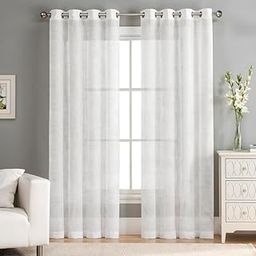 SimplyCurtains Linen Blackout Curtains for Bedroom & Living Room | Set of 2 Room Darkening Grommet Window Panels | Elegant Linen Look Drapes 7 Feet | White-image-20