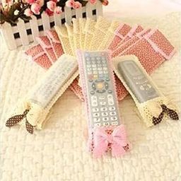 ABlue Clipper Set of 3 Remote Control Covers | Bow Knot Lace Design | Compatible with TV, AC, DTH Remotes | Dustproof & Washable (Yellow)-image-29