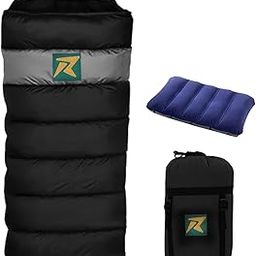 Rocksport Karakoram -5 Degree C to +5 Degree C Sleeping Bag for Adults,Camping, Hiking, Indoor & Outdoor with Extra Fur Lining for Winters l Free Air Pillow & Adventure Pass(Black)-image-44