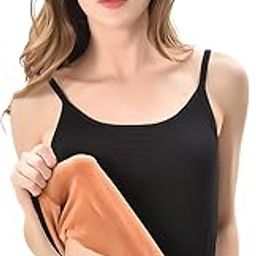 Premium Thermal Spaghetti Tank Top Warmer for Women, Fleece Lined Soft Women Underwear Thermal Vest, Stretchable, Thicken Plus Velvet Stretchy Slim-Fit Body Shaper Vest - Black-image-98