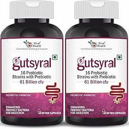 Gutsyral Probiotic & Prebiotic Supplement – 61 Billion CFUs, 16 Powerful Strains – Gut Health, Bloating Relief, Immunity & Digestive Support – 120 Capsules-image-59