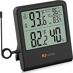 Wired Indoor Outdoor Thermometer, Home Room Temperature Monitor with Min/Max Record and 59.06 inch Line Probe Sensor-image-49