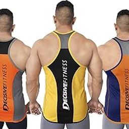 Fitness Designer Gym Stringer Vest, Gym Vest, Racer Y Back, Sports Tank Tops, Sando for Men-image-31