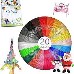 AMTAM 3D Pen Mat|3D pen Template|3d printing pen PLA silk|3D pen filament PLA 1.75 mm 20 colors，3D pen PLA filament，5 meters per color, 100 meters in total-image-39