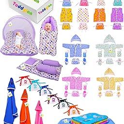 Toddylon 56 in 1 New Born Baby Products All Baby Bedding Set & Clothes Gift Packs (0-6 Months)-image-20