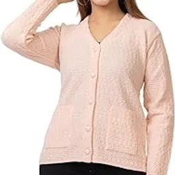 twenty me Winter Wear/Casual Wear/Outdoor Wear/Acrylic Blend/V Neck/Embroidered/Full Sleeve Women's Cardigans (2410)-picture-4