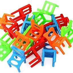 Goyal's Chair Tower Puzzle Balancing Game 36 Pcs (6 Different Colors) - Stack Tower Blocks, Swing Stack Balance Building Block Interactive STEM Toy for Ages 3+-28