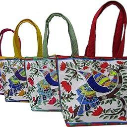Peacock Printed Purses For Wedding Return Gift Women Wholesale Bridal Giveaways potli Bag With Zipper For Ladies Baby Shower Shagun Purse Gifting Haldi Mehandi-35