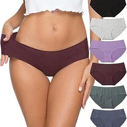 Womens Underwear Cotton Underwear for Women Seamless Hipster Bikini Briefs Panties 6 Pack-image-42