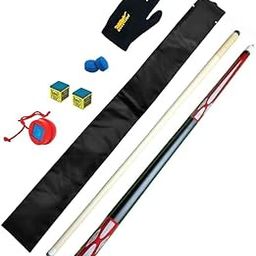 KBA American Pool Billiard Cue Stick Combo, 12mm Tip Size with Cue Cover, Glove & Rubber Chalk Holder, Two Cue Tip & Chalk (Red)-picture-31