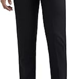 Men's Slim Fit Mid Rise Solid Pattern Polyester Viscose Blend Flat Front Trouser-image-19