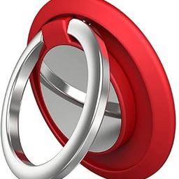 KolorFish 360 Rotation Thin Universal Phone Finger Ring Kickstand Anti-Fall Grip Compatible with Mobile Phones, Tablets (Magnet Red)-image-41