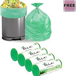 Ella - Garbage Bags 24 x 32 Inches (Large) 60 Bags (4 Rolls) - Green Color With Check Duster Cloth Free-image-9