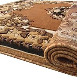 zia carpets Silk Touch Washable Thick Carpet For Living Room/Home Size 5 X 7 Feet, Rectangular-23