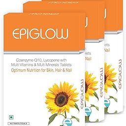 EPIGLOW Tablets Multi Vitamins and Multi Minerals for Skin, Hair & Nail - 10 Tablets (Pack Of 3) | Multi Vitamins & Mineral Tablets-12
