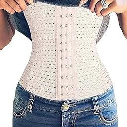 Women's Waist Trainer Corset for Everyday Wear Steel Boned Tummy Control Body Shaper with Adjustable Hooks-image-52