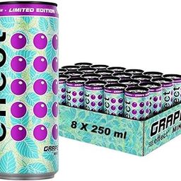 effect Energy Drink | Caffeinated Soft Drink with Vitamin B | Fruity & Fresh | GRAPE MINT Flavour | 250 ml x 4 Cans-image-55