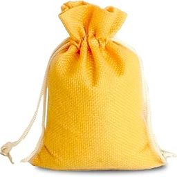 TurtleGrip Jute Gift Bags, 20x25 cm (8x10 Inches), Yellow Pouches for Return Gifts, Party Favors, Birthdays & Festive Gifting – Pack of 60-image-32