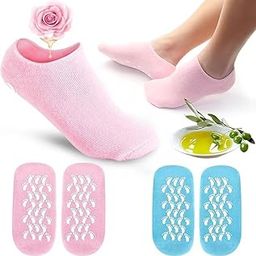 PARSE PERSONAL CARE Silicon Heel Socks Heel for Crack Spa Gel Socks for Women and Men, Feet Protector Crack Heel Repair Socks with Moisturizing Natural Oil and Vitamin E Repair Dry Cracked-image-1