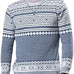 Men’s Woolen Round Neck Sweater | Full Sleeve Winter Pullover with Graphic Pattern | Stylish & Warm Regular Fit Wool Sweater for Casual & Office Wear-image-42