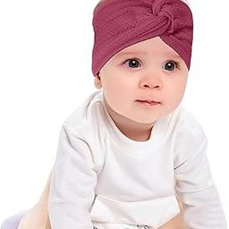 SYGA Baby Headband Nylon Soft Stretchable Thread Hairbands For Newborn Infant Toddler Kids 0-3 Year - Purple-image-92
