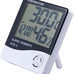 SYGA Digital Thermometer Hygrometer Temperature Humidity Meter Clock HTC-1 for Home-13