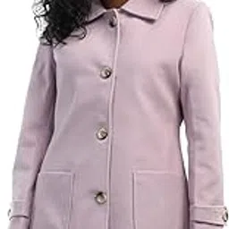 honnete Casual Notched Lapel Double-Breasted with Belt Closer Winter Long Coat for Women-picture-12