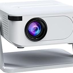 Livato HA109 4K Support Native HD Android 11 Freestyle Auto Keystone (5000 lm / 1 Speaker/Wireless/Remote Controller) Portable Projector (White)-0