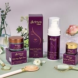 Arinya Luxe Premium Skincare Combo Set, 3-Step Daily Routine with Foaming Face Cleanser, Night Cream, Strawberry Sorbet Lip Balm-3