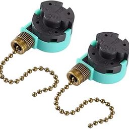 ARTISOUL® 2X Fan Light Pull Switch 2 Wires With Beaded Chain Pull Chain Switch Control Bronze Pull Chain | Lamps, Lighting & Ceiling Fans | Lighting Parts & Accessories-image-13