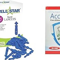 Wellstar AC GENE 50 Test Strips With round Glucometer Lancets (100) Glucometer Lancets (100)-picture-24