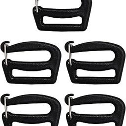 UJEAVETTE® Webbing Release G Hook Camping Equipment Bag 1 Inch Black Backpack Adjusters 5Pcs-picture-45