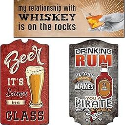 Chaka Chaundh - Alcohol Quotes Frames - Bar Quotes with Frames - Beer Quotes Wall Frames - Bar Quotes for Poster Decor - (13.5 X 10.5 Inches) (Rustic Wood Sign - Whiskey - Rum - Beer)-image-18