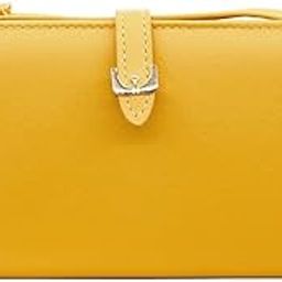 Yellow Bi-Fold Women's Purse Wallet Card Organizer Female Hand Purse Clutch Women/Ladies/Girls Wallets 12 Card Holder 3 Pocket - Zipper Long Coin Pocket-16