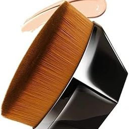 Kazarmaa Foundation Brush for Blending Liquid, Cream, Powder with Case (Black)-image-95