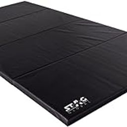 STAG GLOBAL Multi-Purpose Foldable Fitness MAT 180 CM X 60 CM X 20 MM | 4 Fold Fitness Mats | Thick Foam | Use as Tumbling mat | for Both Men and Women (BLACK 20mm)-image-99