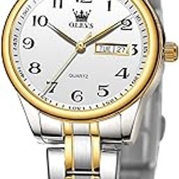 Women Watches Business Dress Female Ladies Small Wrist Watch Gold Silver Tone Stainless Steel Band Analog Quartz Day Date Waterproof Watch-image-57