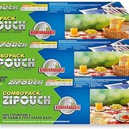 ZIPOUCH Plastic Zip 'N' Lock Reusable Slider Bag (3 Boxes) (Fresh N Loc Small+Medium (Fresh-N-Loc 12+12)(Press N Loc Small + Medium 8+8) (Pack of30 Bags) Color, Natural-16