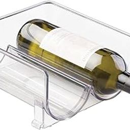 VHG Stackable Plastic 2 Bottle Refrigerator Wine Rack - Kitchen Storage Organizer Holder for Storing Champagne, Wine, and Water Bottles - Stacking Wine Bottle Organizer for Fridge-image-49