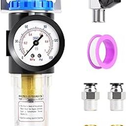 Tailonz Pneumatic 1/4 Inch NPT AFR2000 Air Filter Pressure Regulator Kit（0 to 145 Psi） Air Tool Compressor Filter with Gauge-0