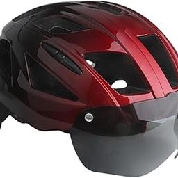 SAZ DEKOR Bike Helmet Adjustable Fit 56 cm-63 cm for Bicycle Outdoor Activities Riding Black Red-image-72