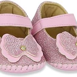 6 To 12 Months Baby Girls Synthetic Leather Floral Baby Sandal Booties-BT1687-image-64