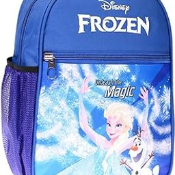 Disney Frozen School Bag | Kids School Bags | Student Bookbag | School Bag for Girls & Boys | 2 Compartments School Bag | Small | Blue-32