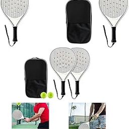 MERISHOPP Outdoor Paddle Tennis Racquet Beach Tennis Padel Racket for Beginners Adults 1 Racket Only-image-72