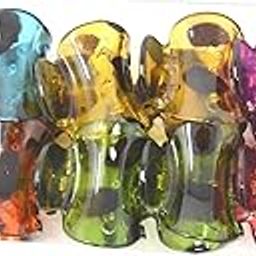 Multi-Colour Translucent Plastic Hair Clutchers/Hair Claws Clips for Girls and Women (Combo of 12 Hair Claws) (0007)-image-25