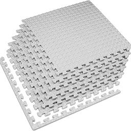 SIGNATRON Fitness Puzzle Mat, Gym Floor Mat, Exercise Mat, EVA Foam Interlocking Tiles, Protective Flooring for Gym Equipment and Workouts, 12mm Extra Thick (Grey, 24 Sqft || 6 Mats)-10