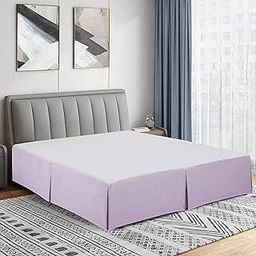 Cathay Home Double Brushed Microfiber Pleated Easy Fit Bed Skirt, Ultra Soft, Fade and Wrinkle Resistant - Lavender, Queen-picture-13