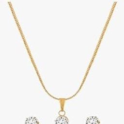 American Diamond Pendant Set-image-1