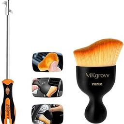 MKgrovv 3 in 1 Car Tire Stone Remover Hook Rust-Resistance Tire Groove Stones Cleaning Tool for Motor Bike Truck Tyre Car Tire Protector Repair With FREE Car Interior Cleaning Soft Brush COMBO-17